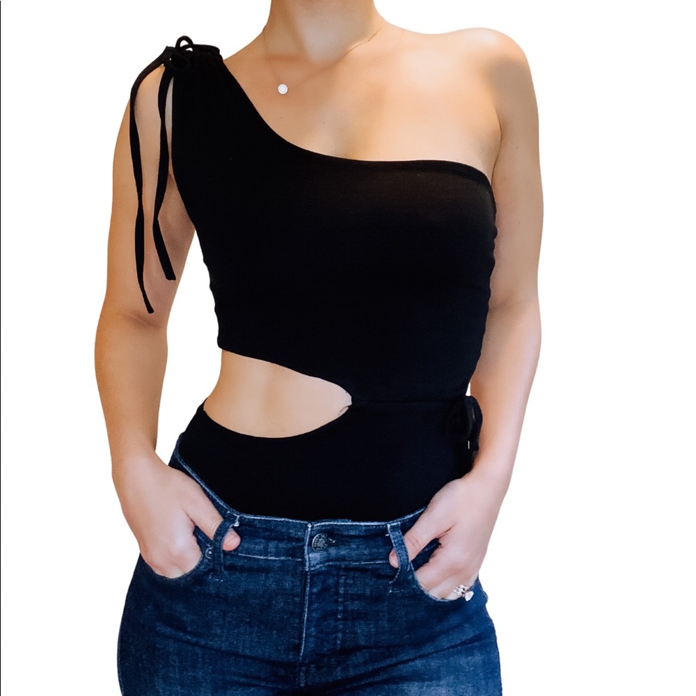 Navissi Black Cutout Bodysuit